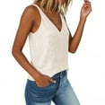 thumbnail image 4 of Caqnni Women Fashion Party Top Shirt Soild Color Strap Tank Top Vest Casual Sleeveless Sexy Slim Tunic Tank Top Womens Sleeveless Tank Top (XXXL,A113-Beige), 4 of 7
