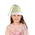 thumbnail image 5 of Cauagu Lemon Yellow Checkboard Pattern Christmas Hat for Kids,Xmas Holiday Hat Santa Hat for Boys & Girls Festive Headwear Accessories for Christmas/New Year/Holiday, 5 of 6