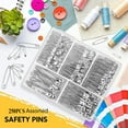 thumbnail image 7 of Safety Pins Assorted, 250 PCS Nickel Plated Steel Large Safety Pins Heavy Duty, 6 Different Sizes Safety Pin, Safety Pins Bulk, Small Safety Pins, 7 of 7