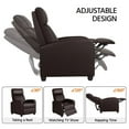 thumbnail image 6 of Alden Design Faux Leather Push Back Theater Recliner Chair with Footrest for Living Room, Brown, 6 of 9