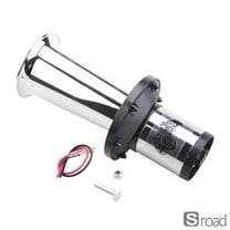 Universal 12V Vintage Ahooga Klaxon Horn, 115dB Loud Classic OO-GA Sound Air Horn For Car, Truck, Jeep, Boat, Old School Chrome Plated Motorcycle Horn,Silver,One Size