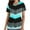 Mint Green, variant on QATAINLAV Scrubs for Women Color Block Printed Short Sleeve V Neck Nursing Scrub Tops Holdiay Medical Working Uniform T-Shirts with Pockets Casual Caregiver Top Gifts for Nurse Blue XXL