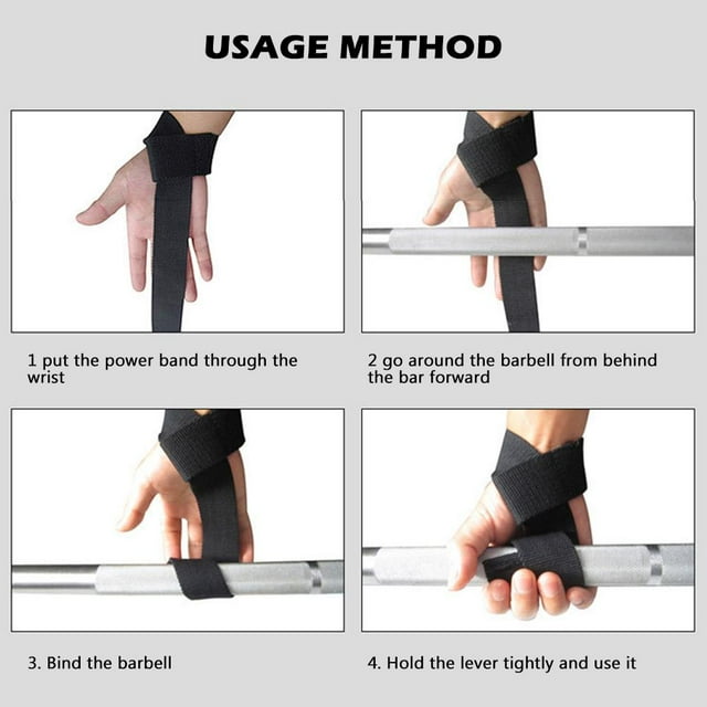 2 Pcs Sangles de Levage de Poids avec Soutien de Poignet Sangles de Musculation pour Hommes et Femmes Sangles d'Entraînement de Gym pour Poids Exercice de Levage de Morts