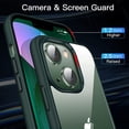 thumbnail image 4 of Crystal Clear Designed for iPhone 13 Mini case, [Not Yellowing] [Military Drop Protection] Shockproof Protective Phone Case Slim Thin Cover 5.4 inch 2021, Alpine Green, 4 of 4