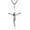 Silver Color, variant on FANCIME Crucifix Cross Necklace Polished Crucifix Necklace Sterling Silver Fine Jewelry Gifts for Him Men, Strong Stainless Steel Box Chain Length 24 Inch