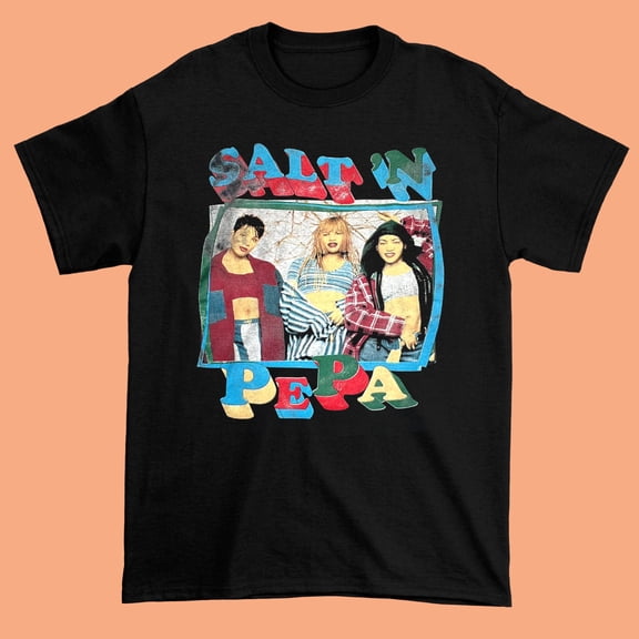 Reprint Rare New 90's Salt N Pepa Short Sleeve Black Unisex All size shirt NG2391