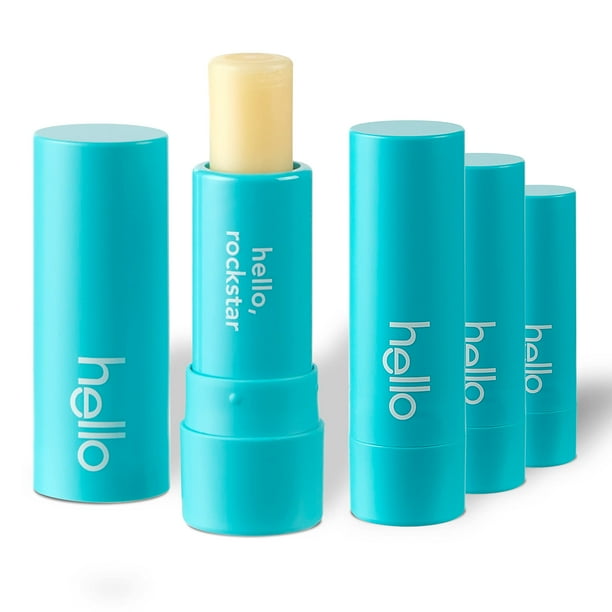 Bálsamo labial hello Hidratante Sweet Mint, paquete de 4, 4,4 ml, vegano