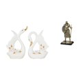 thumbnail image 1 of Estatuas de cisnes,Estatua de cisne de cerámica Escultura de mesa de cisne Elegante,Figura de cisne de porcelana Figura de cisne Decoración de escritorio,Figura de escritorio,Estatua de, 1 of 8