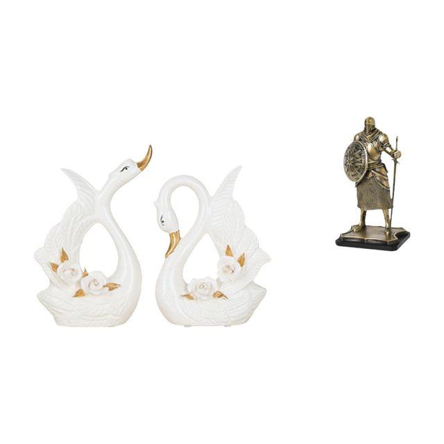 Estatuas de cisnes,Estatua de cisne de cerámica Escultura de mesa de cisne Elegante,Figura de cisne de porcelana Figura de cisne Decoración de escritorio,Figura de escritorio,Estatua de