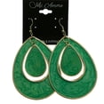 thumbnail image 2 of Mi Amore Dangle-Earrings Green/Silver-Tone, 2 of 3