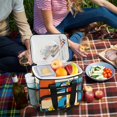 thumbnail image 5 of FORMRS Insulated Cooler Bag 24 Cans Capacity Soft Leakproof Lunch Box with Side Pockets, Modern Cocktails, 5 of 7