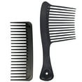 thumbnail image 1 of Miangastore 2Pcs Wide Tooth Comb Salon Hairdressing Comb Portable Hair Comb for Curly Hair, 1 of 8