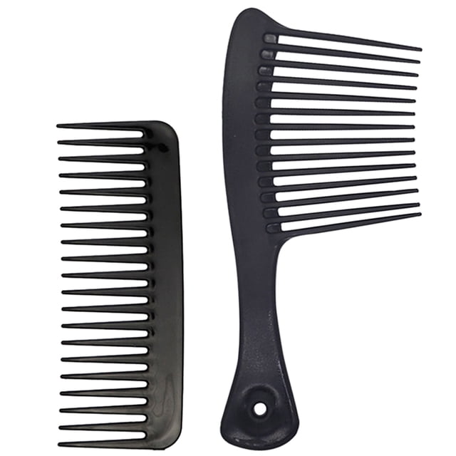 Miangastore 2Pcs Wide Tooth Comb Salon Hairdressing Comb Portable Hair Comb for Curly Hair