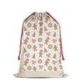 thumbnail image 2 of Christmas Bags Drawstring,White Christmas Gingerbread Man Pattern Large Xmas Christmas Gift Bags,Reusable for Xmas and New Year Party Favors and Supplies,27.6" X 19.7", 2 of 5
