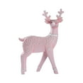 thumbnail image 2 of CoudarTitie Christmas Reindeer Statue Animal Adornment Home Decor for Porch Patio Office Pink Standing, 2 of 9