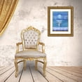 thumbnail image 3 of Wiley, Marta 26x32 Gold Ornate Wood Framed with Double Matting Museum Art Print Titled - Blue Abstract XXVIII, 3 of 4