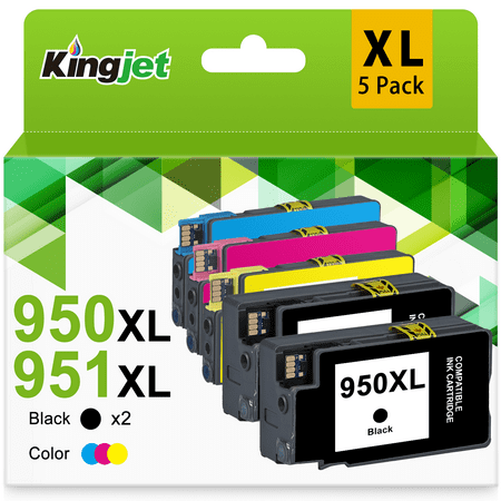 950 Ink Compatible for HP 950 and 951 Ink Cartridges for HP 950XL and 951XL for HP Officejet Pro 8610 8600 8615 8620 8625 8100 276dw 251dw (2 Black Cyan Magenta Yellow, 5 Pack)