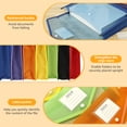thumbnail image 4 of FKSZLL 14 Pack Plastic File Folder Expanding, Large Expandable Folder Transparent Storage Envelope Organizer for Document Letter Paper, File Accordion Folder for Office School, A4 Size, 4 of 8