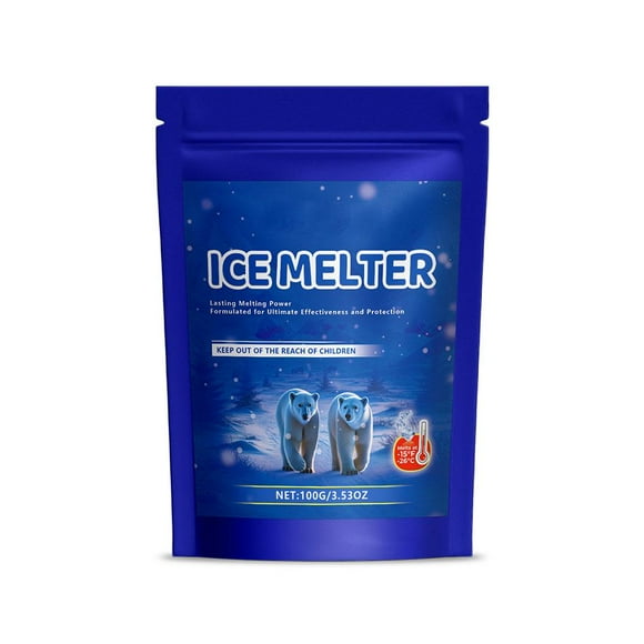 SharkTRUE Snow Salt Ice Melt for Concrete, 100g, Safe for Driveways, Sidewalks & Patios, Melts Ice to -15F
