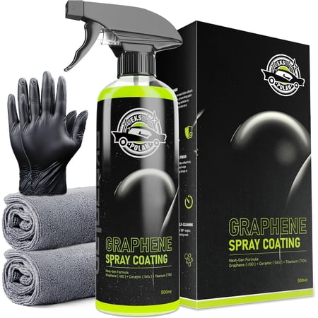 Graphene Coating(16.9 Oz.) - UV Ceramic Coating for -3-in-1Next Gen Wax for for Incredibly Slick, Glossy Finish- Waterless Wash & Wax (-500ml)