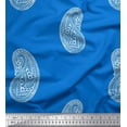 thumbnail image 1 of Soimoi Poly Georgette Fabric Paisley Block Print Sewing Fabric Yard 52 Inch Wide, 1 of 3