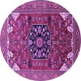 thumbnail image 1 of Ahgly Company Indoor Round Persian Purple Traditional Area Rugs, 6' Round, 1 of 4