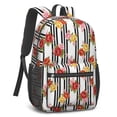 thumbnail image 2 of Pioneer Flower Floral Print Pattern 17" School Backpacks for Teens,Waterproof Oxford Fabric,S-Shape Padded Straps for School,Travel,Hiking,Camping, 2 of 5