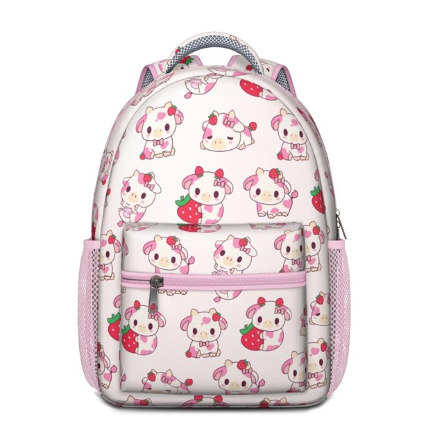Highland Cow Lovers Backpack – Adorable Bull and Buffalo Print Pattern Schoolbag with Rustic Farm Design