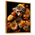 thumbnail image 2 of Designart "Autumn Monkey Palette in Yellow" Animals Framed Wall Art - Traditional Yellow Monkey Living Room Framed Canvas Art, 2 of 6