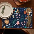 thumbnail image 5 of Pioneer Flower Floral Print Pattern Summer Placemats Table Placemats Set Of 4-Linen Kitchen Washable Placemats Table Mats 12x18 Inch Non-Slip Heat Resistant, 5 of 5