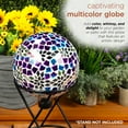 thumbnail image 6 of Alpine Corporation 12"H Mosaic Glass Gazing Globe with Floral Pattern, 6 of 12