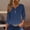 Blue, variant on Hvot&aat Womens Tops 3/4 Length Sleeve Dressy Casual Trendy Tee Button Down Shirts Summer Tops for Women 2025