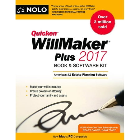 Quicken Willmaker Plus 2017 Edition Book Amp Software Kit