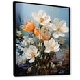 thumbnail image 2 of Designart "White Orange beautyful Snowdrops Flowers III" Floral & Botanical Floater Framed Canvas Print, 2 of 7