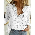 thumbnail image 2 of Endives Womens Long Sleeve Shirts Loose Printing Shirt Cotton Casual Tops T Shirt Blouse, 2 of 5