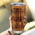 thumbnail image 5 of Personalized Deer Hunting Tumbler 20oz 30oz Hunter Gifts For Men Hunters Double Wall Vacuum Thermos Insulated Tumblers Travel Coffee Mug Cup With Lid Cups Gift For Men Women Dad Papa, 5 of 7