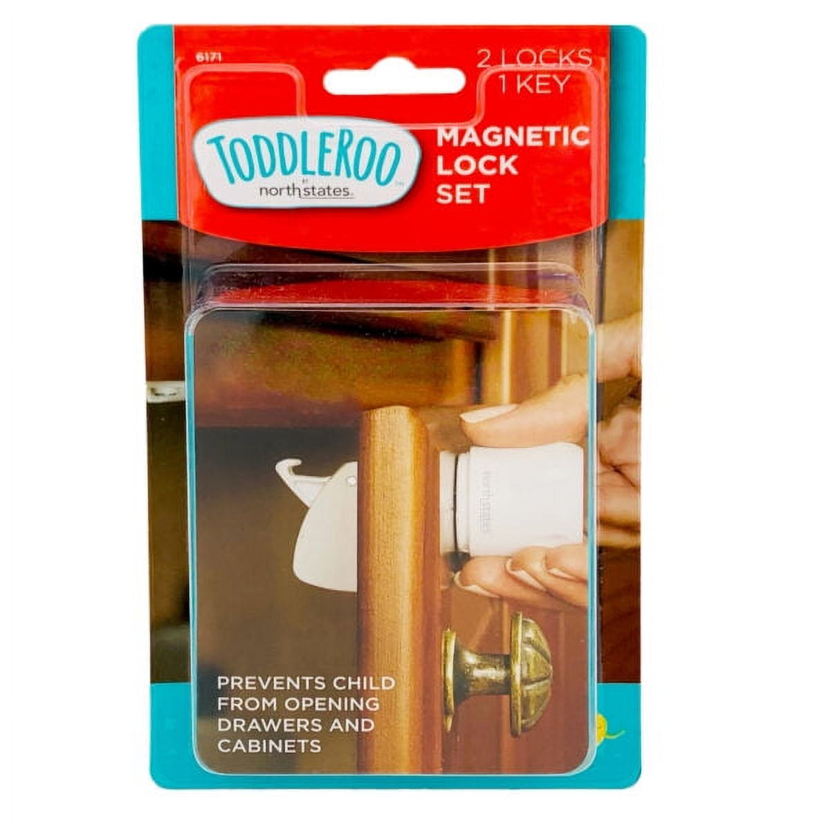 Toddleroo by North States Baby Safety Magnetic Lock Set, 2 Count, White