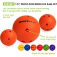 thumbnail image 6 of Champion Sports Foam Bowling Ball: Rhino Skin Soft - 1.5 Lb Set of 6 Colors, 6 of 9