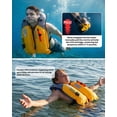 thumbnail image 2 of Koorium Life Jackets & Vests Manual Inflatable Swim Jacket, D-Ring Attachment, Storage Pocket with Zipper, 24g CO2 Cylinder Included, Low Profile for Kayak, Fishing, Paddle Sports, 2 of 8