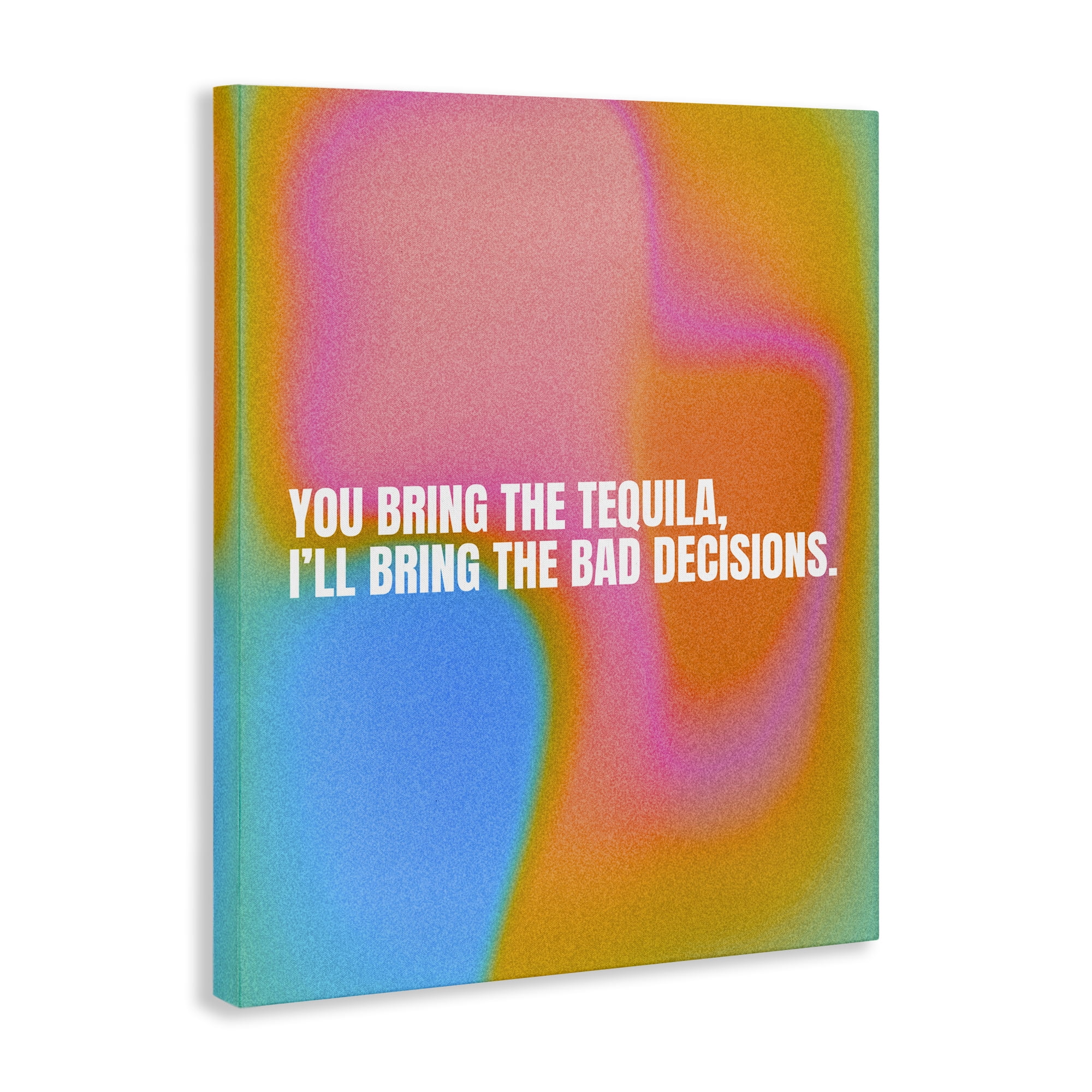 Stupell Industries Tequila & Bad Decisions Food & Beverage Painting Wrapped Canvas Art Print Wall Art, 24 x 30