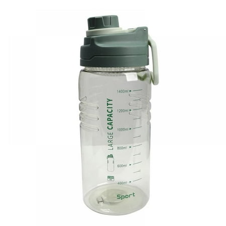 

Wuffmeow Large Capacity Water Cup High Temperature Resistant Sports Outdoor Transparent Plastic Water Bottle Graduated Straw Cup