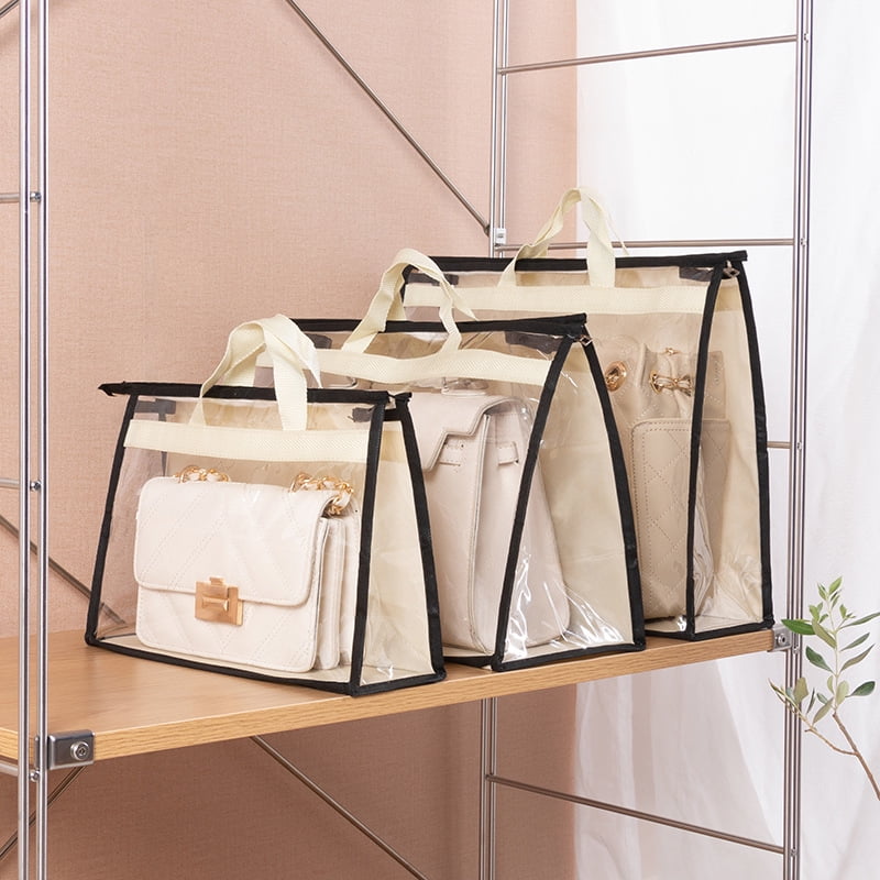 Magazine Handbag Organizer Dust Cover Bag Transparent Anti dust