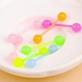 thumbnail image 4 of Ayyufe Women's Punk Glow Luminous Tongue Nose Studs Body Piercing Ball Barbells, 4 of 7