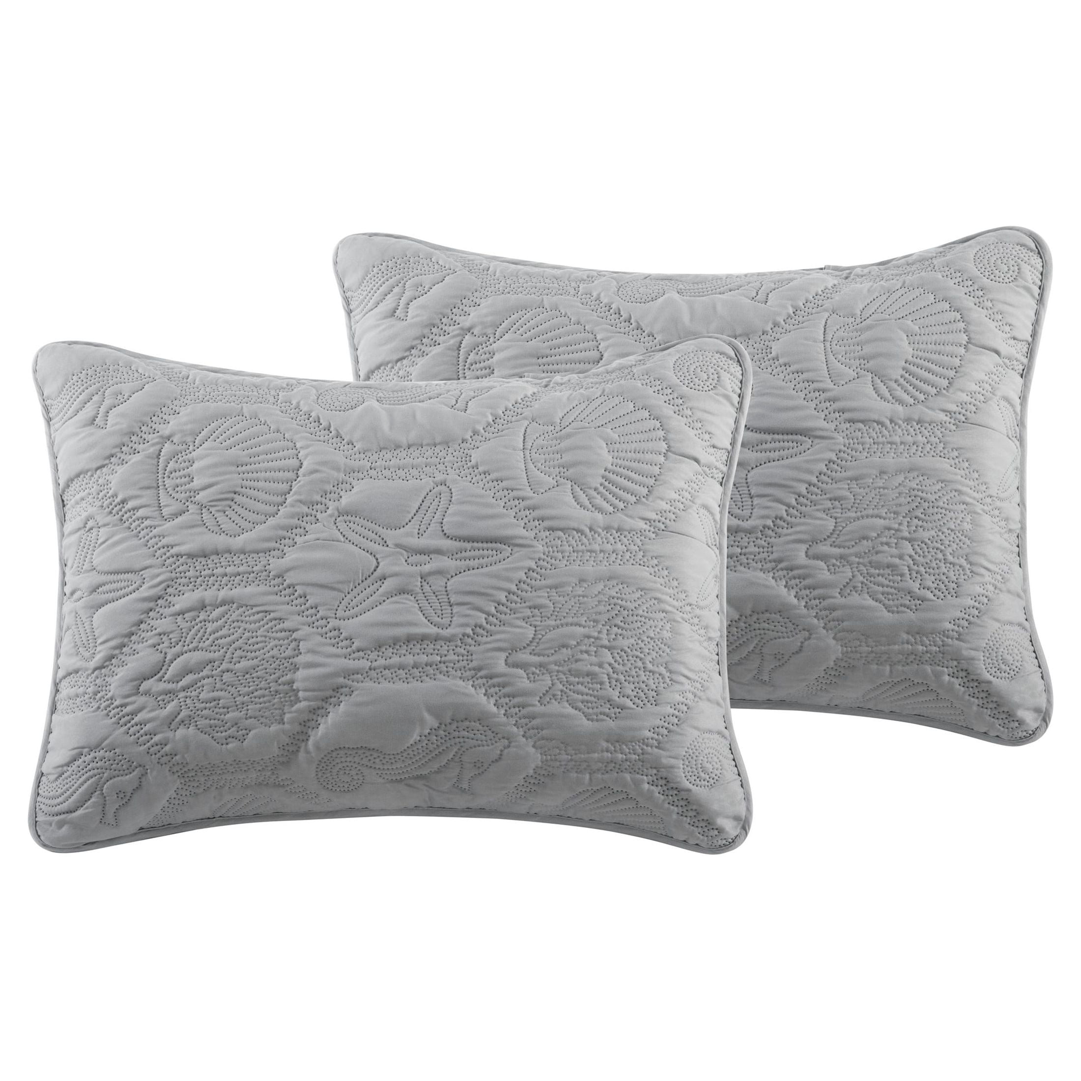 VCNY Home Shore Coastal 3-Piece Green Textured Sealife Quilt Set, King, Adult, Unisex