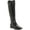 Black, variant on INC Womens Black Fawne Round Toe Stacked Heel Zip-Up Leather Riding Boot 5.5
