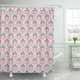 thumbnail image 1 of Cortina de Ducha Retro ABPHQTO con Formas de Plumas de Pavo Real Rosa 160x180 cm, 1 of 1