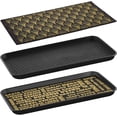 thumbnail image 1 of Lot de 2 Plateaux Tapis pour Bottes Plateau pour Nourriture pour Animaux Intérieur Extérieur Tapis Robuste pour Chaussures Mouillées pour Entrée Rangement pour Chaussures, 1 of 6
