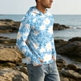 thumbnail image 5 of Men's UPF 50+ Sun Protection Shirt Anti UV Quick Dry Hoodie Long Sleeve Lightweight Fishing Hiking Swim T-Shirt Blue L, 5 of 6