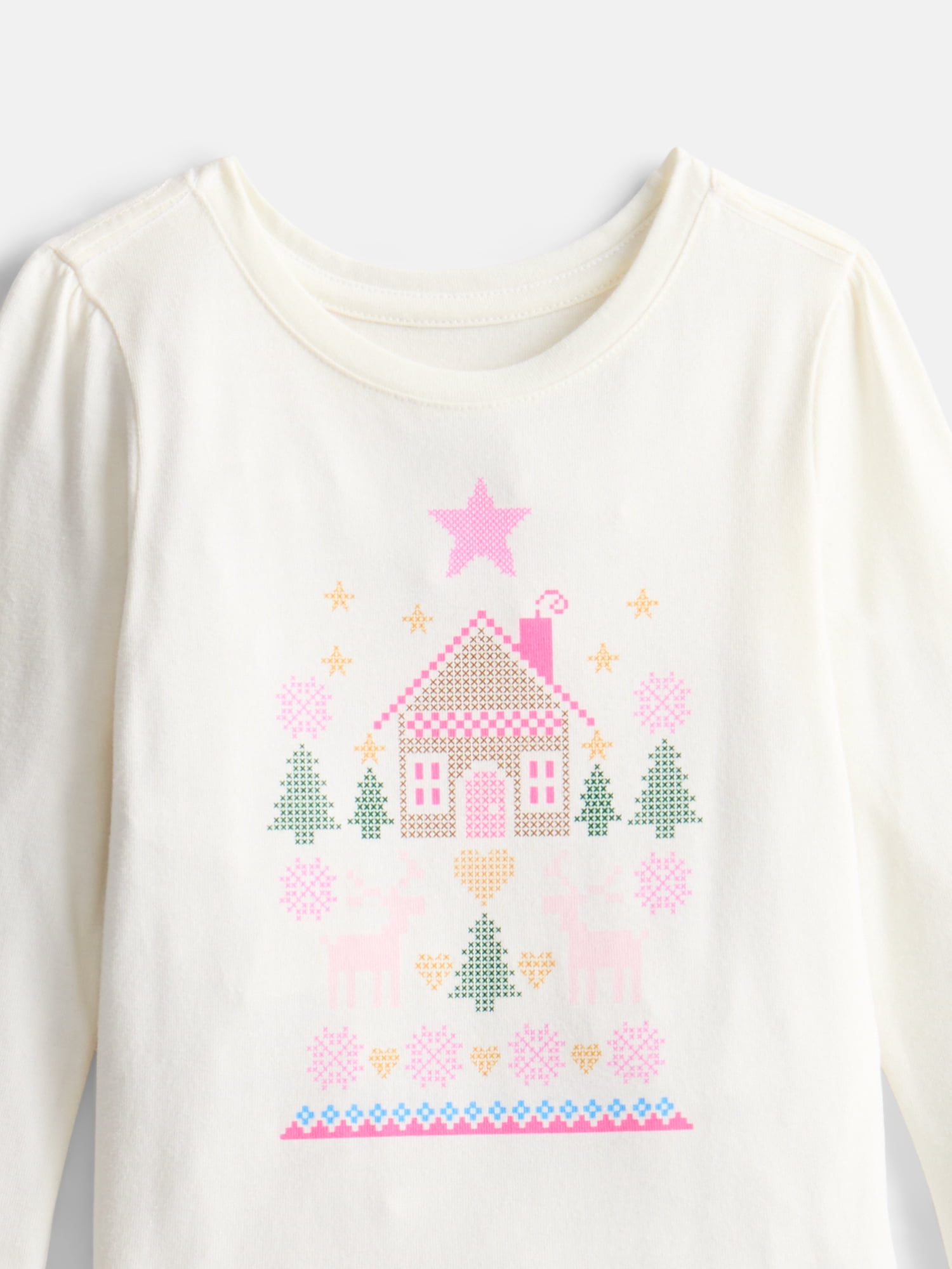 Wonder Nation Baby & Toddler Girls Tee with Long Sleeves, Sizes 0M-5T