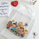 thumbnail image 5 of 3 piezas de bolsa de mano transparente de Snoopy, gran capacidad, dibujos animados, impermeable, ecológica, bolsa de compras, regalo de cumpleaños portátil diario, 5 of 6